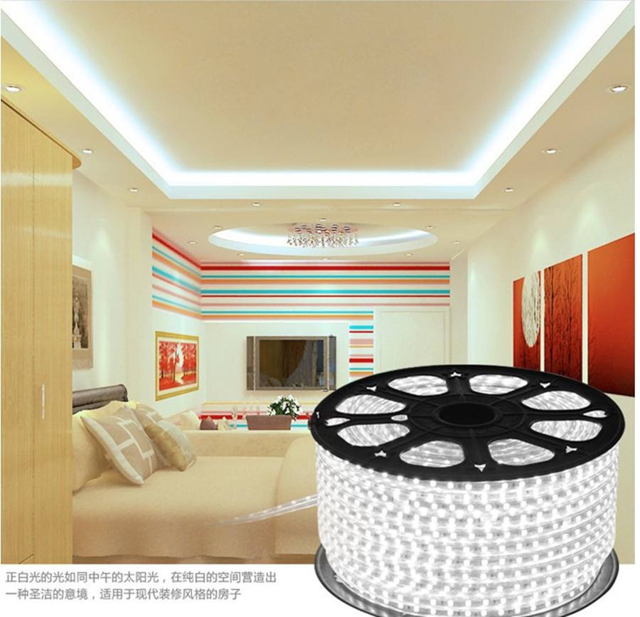 家居吊頂煥新利器 220V 5730三色變光防水LED燈帶深度解析